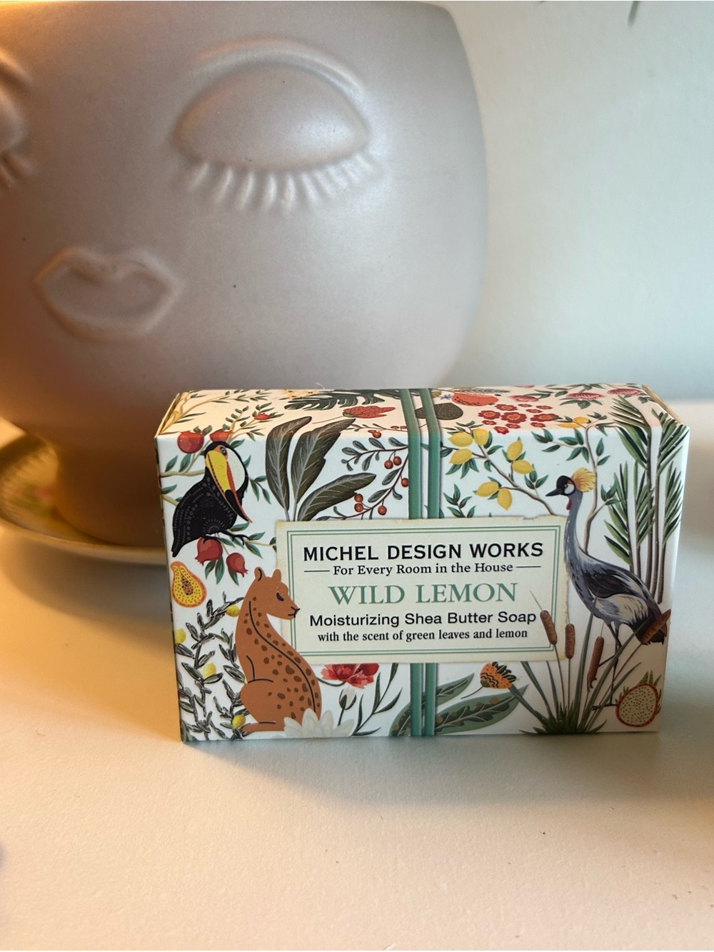 Small China Dish with Wild Lemon Shea Butter Soap